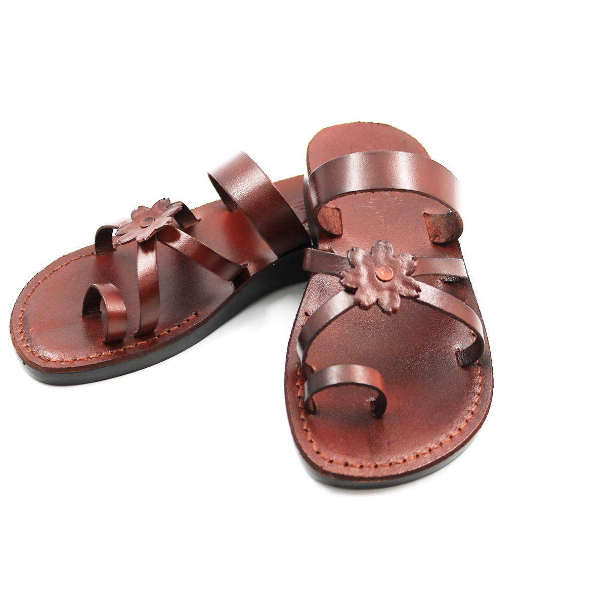 Jerusalem Sandals Round Leather Bag